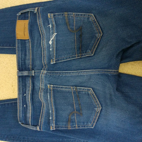American Eagle Super Stretch X Jeans Leggings Distressed - Picture 9 of 10